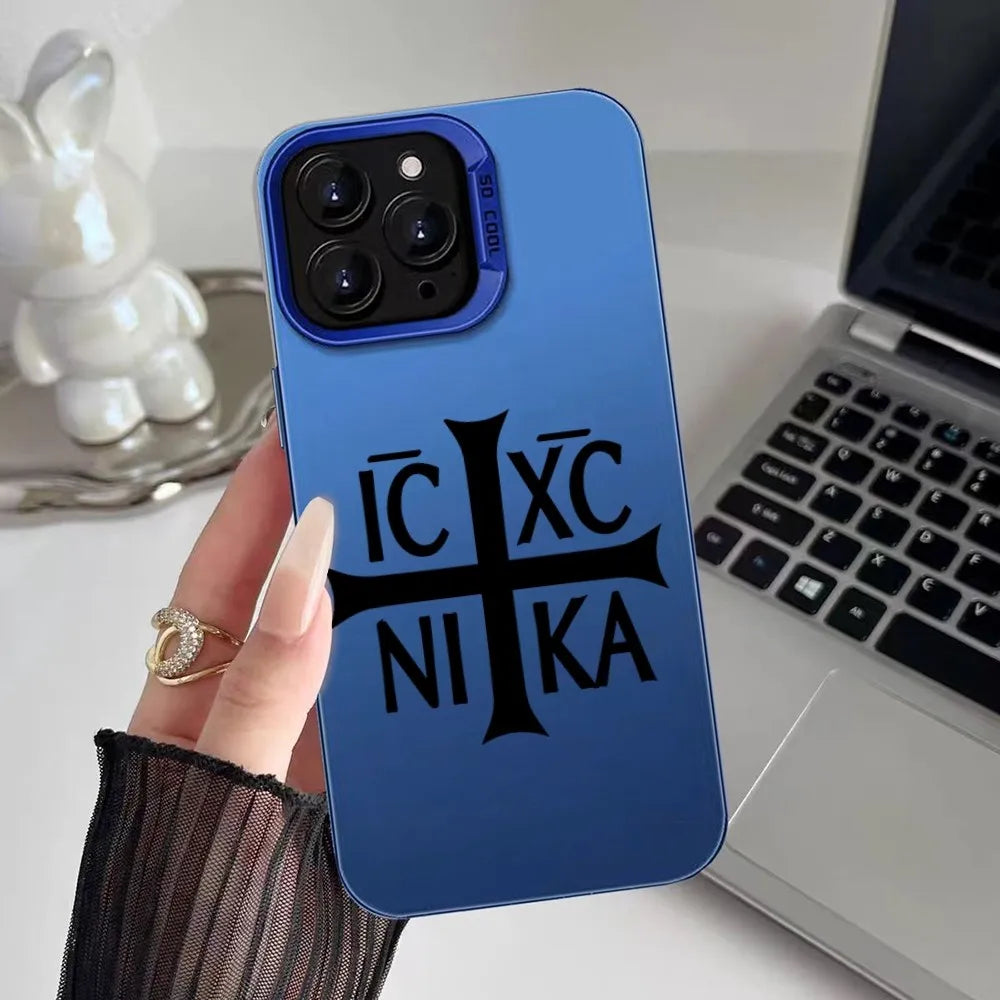 Coque IC XC NIKA pour iPhone 16 Pro Max 15 / 14 / 13 / 12 / XS / Plus/ 11 Mat