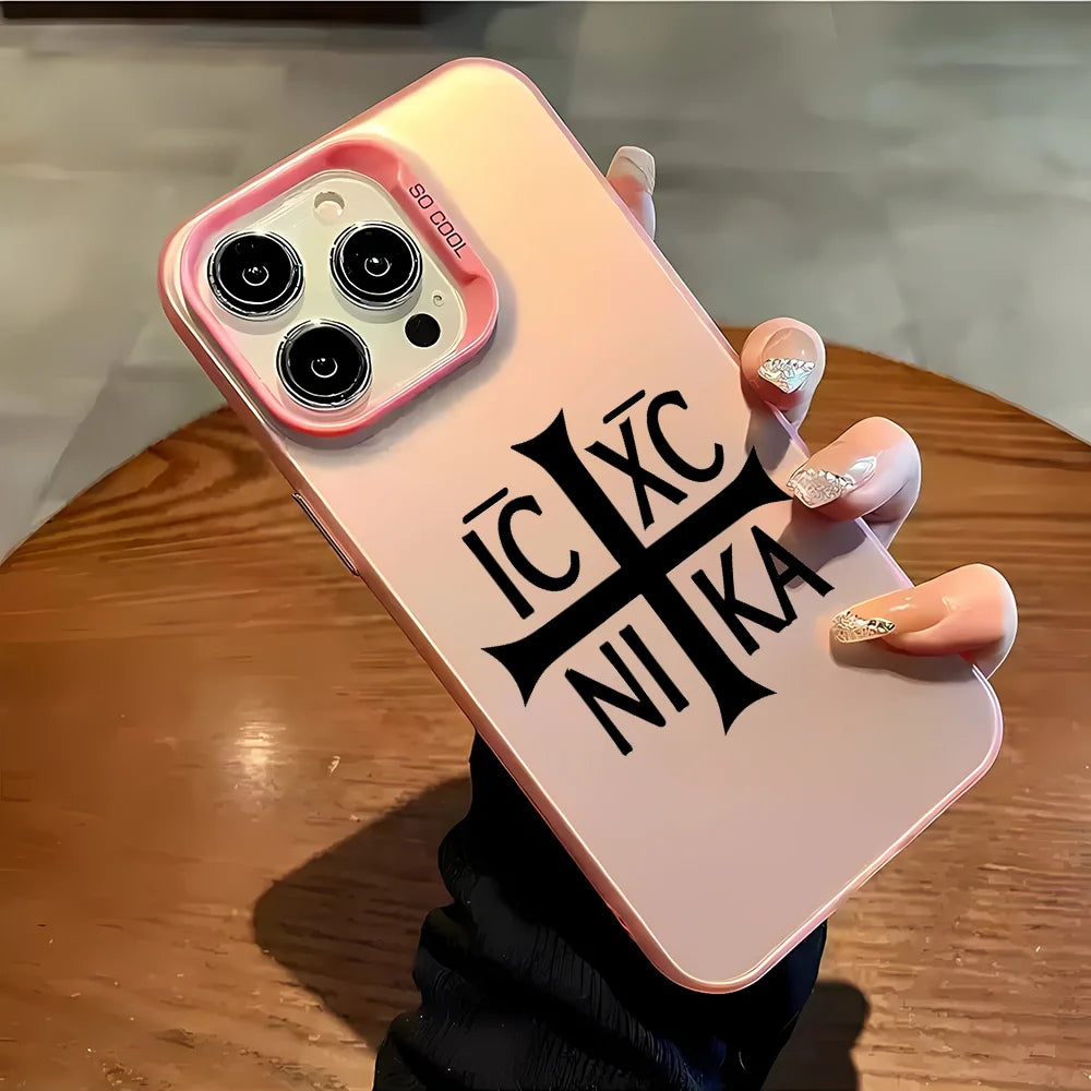 Coque IC XC NIKA pour iPhone 16 Pro Max 15 / 14 / 13 / 12 / XS / Plus/ 11 Mat