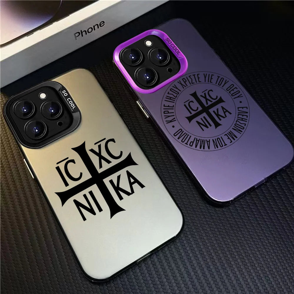Coque IC XC NIKA pour iPhone 16 Pro Max 15 / 14 / 13 / 12 / XS / Plus/ 11 Mat