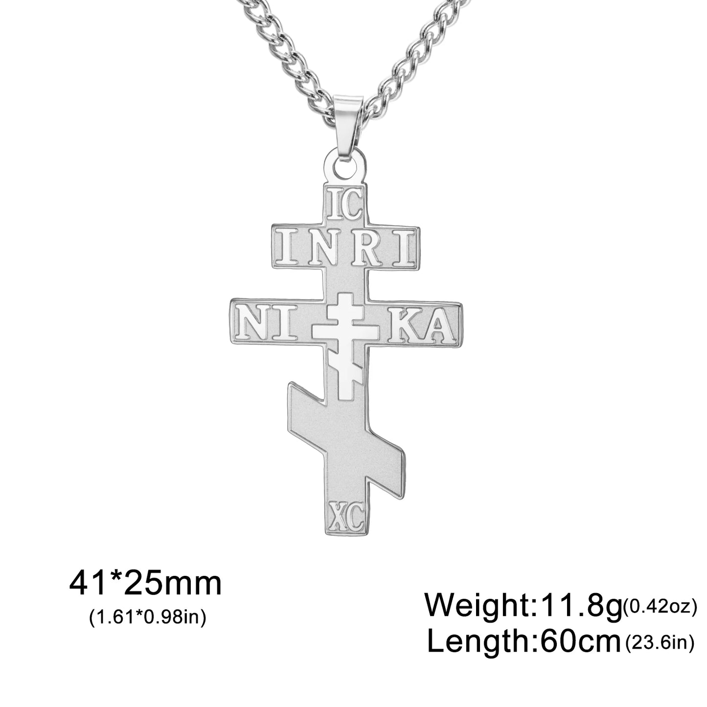 Chaîne et pendentif IC XC NIKA INRI