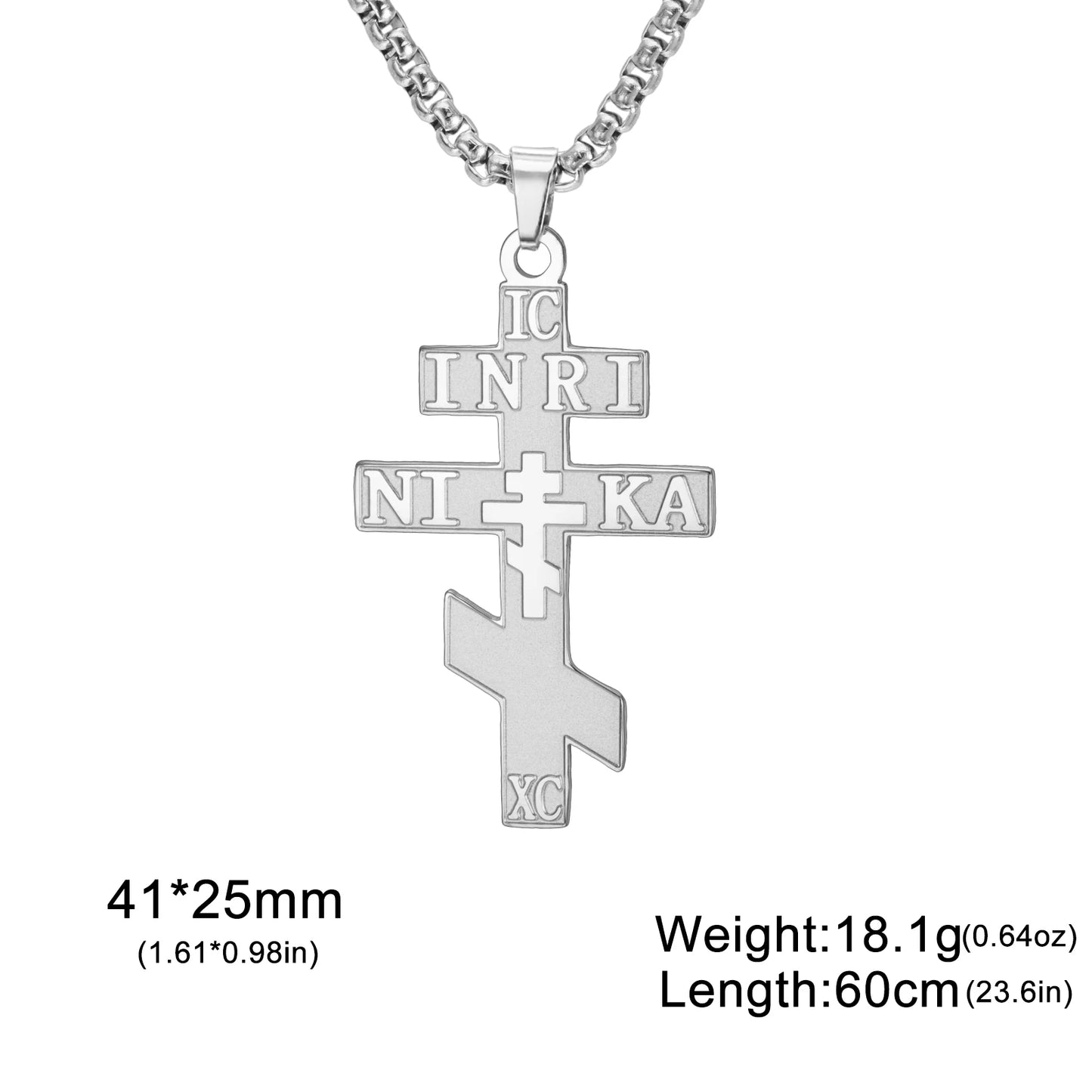 Chaîne et pendentif IC XC NIKA INRI