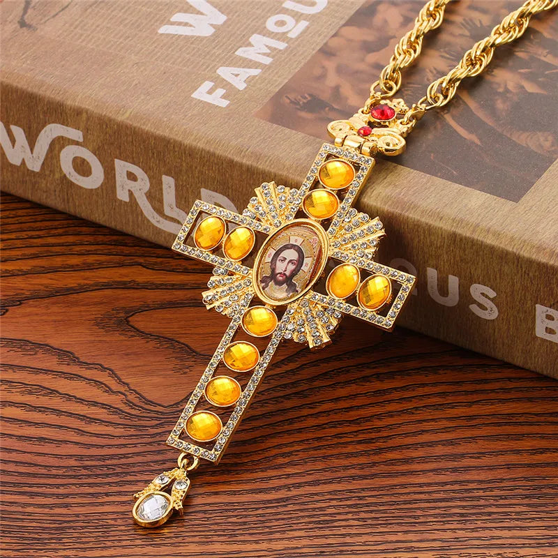 Croix Pectorale Icône Sainte Face de Jesus