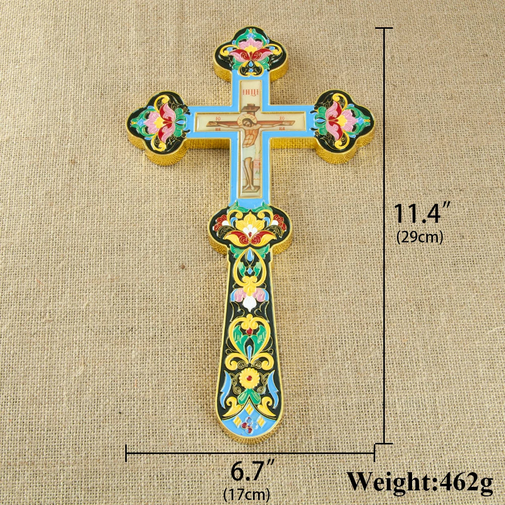 Croix orthodoxe d’église en métal