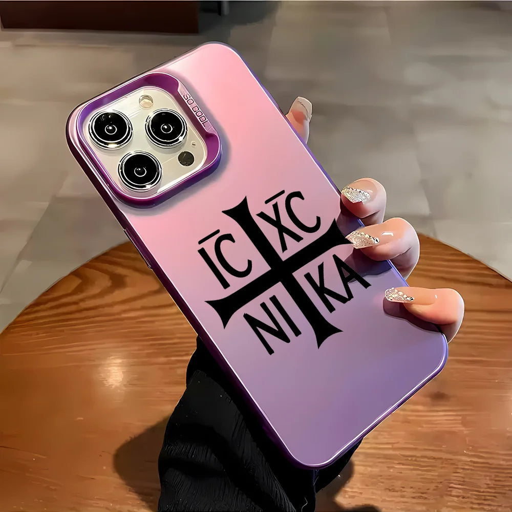 Coque IC XC NIKA pour iPhone 16 Pro Max 15 / 14 / 13 / 12 / XS / Plus/ 11 Mat