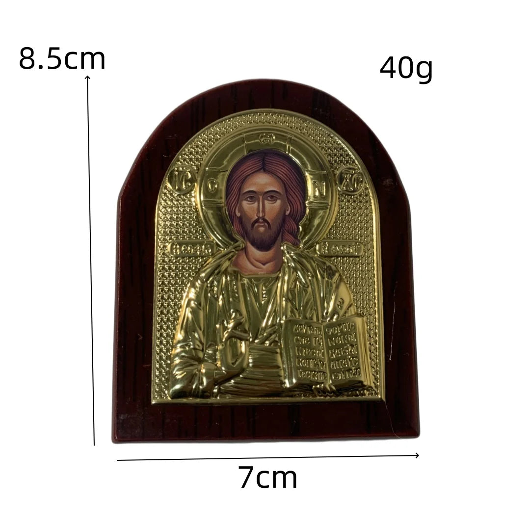 Icônes en bois et revêtements aluminium Sainte Mère de Dieu et Christ Pantocrator