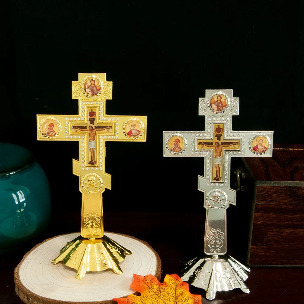 Croix orthodoxe pour église ou maison 18,5x10cm