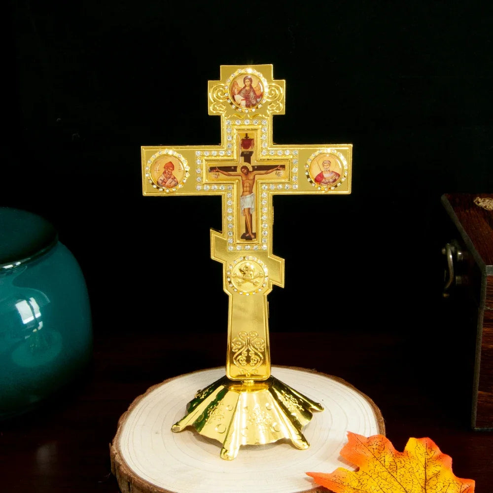 Croix orthodoxe pour église ou maison 18,5x10cm