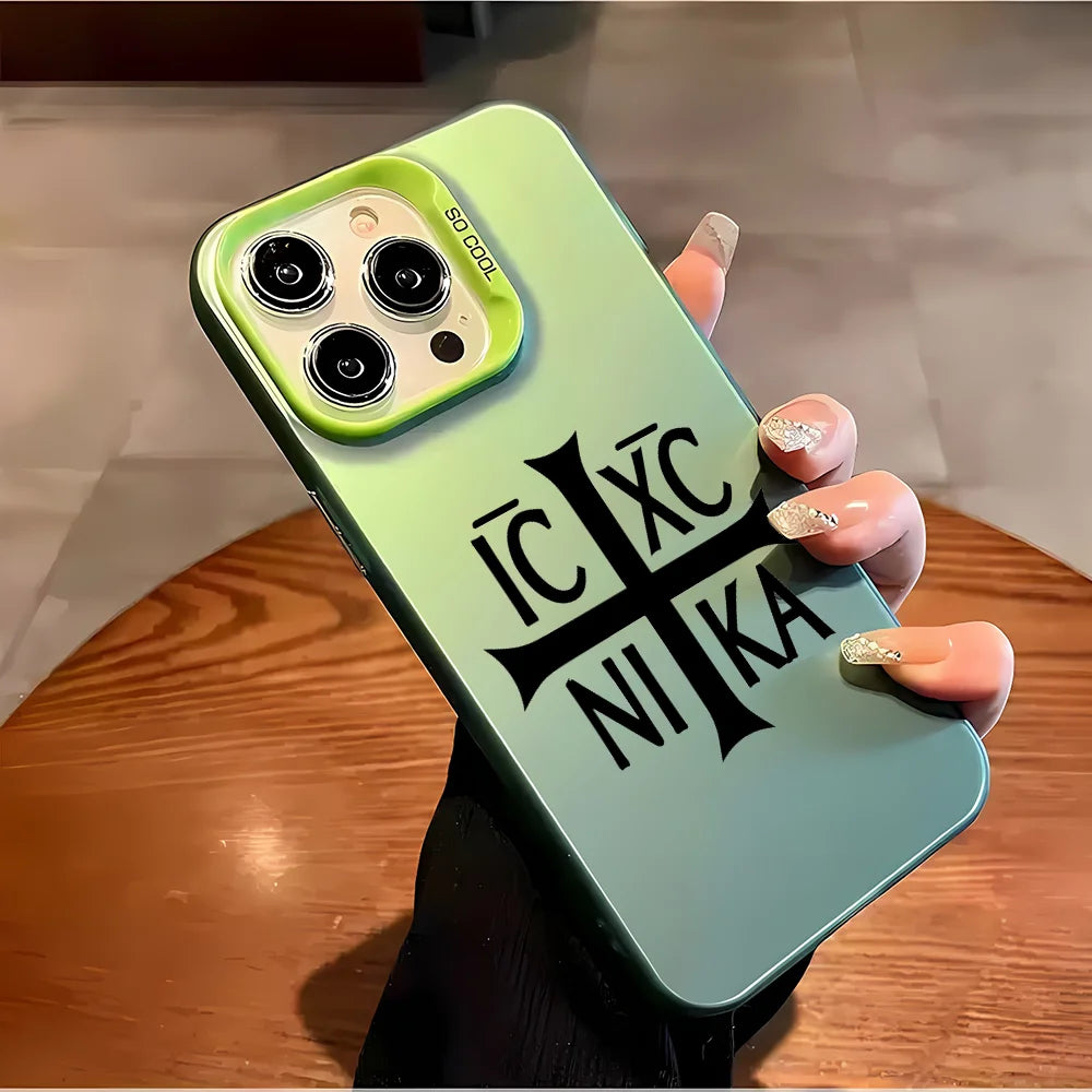 Coque IC XC NIKA pour iPhone 16 Pro Max 15 / 14 / 13 / 12 / XS / Plus/ 11 Mat