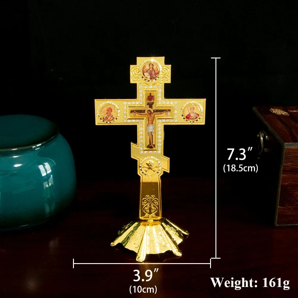 Croix orthodoxe pour église ou maison 18,5x10cm