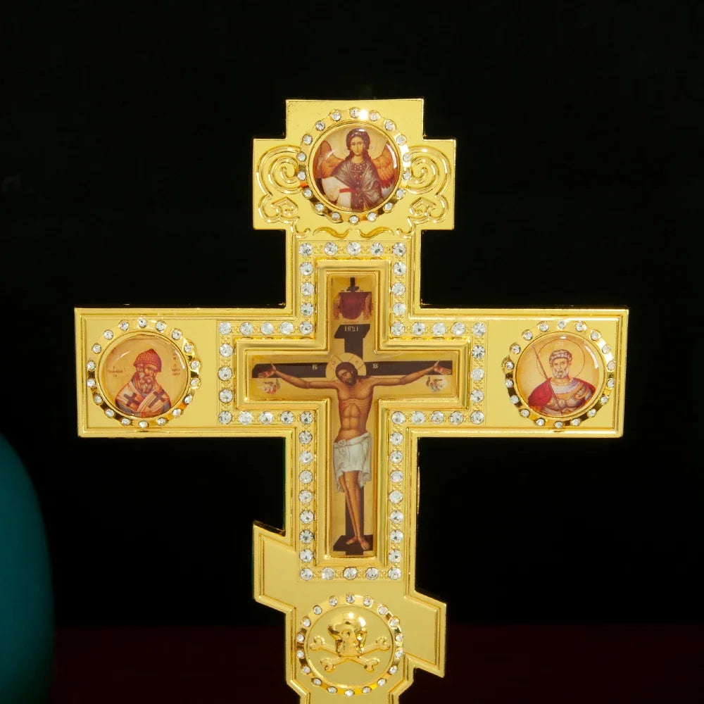 Croix orthodoxe pour église ou maison 18,5x10cm