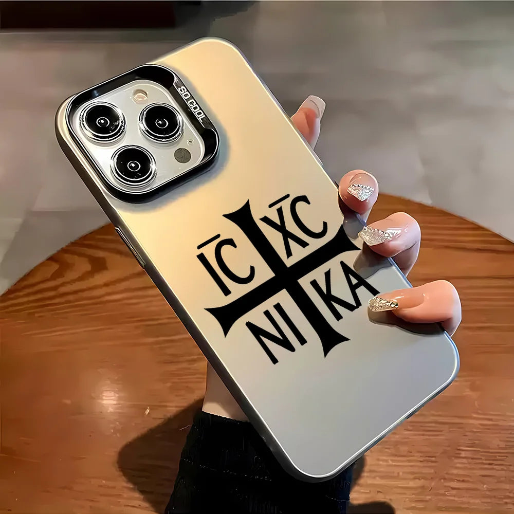 Coque IC XC NIKA pour iPhone 16 Pro Max 15 / 14 / 13 / 12 / XS / Plus/ 11 Mat