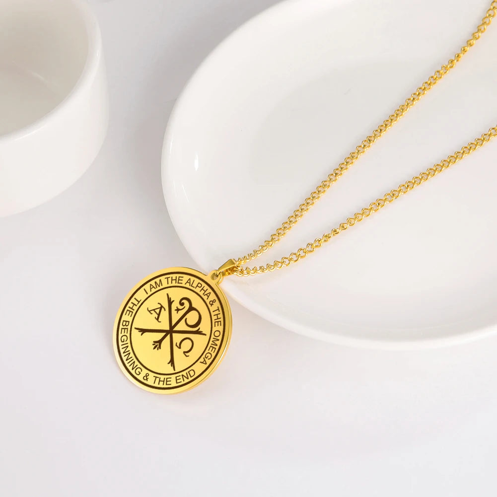 Greek Orthodox Alpha Omega Collier