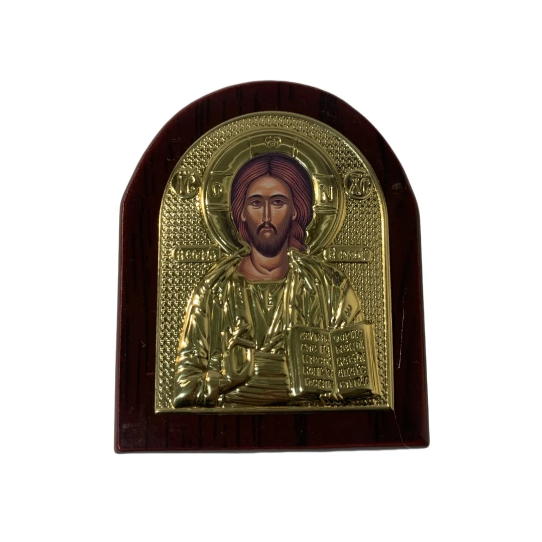 Icônes en bois et revêtements aluminium Sainte Mère de Dieu et Christ Pantocrator