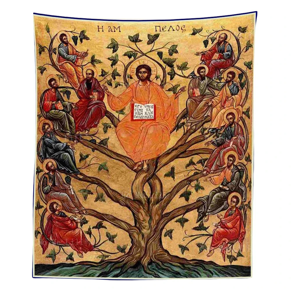 Tapisserie Christ Vigne et les Branches / Byzantine Orthodox Icons