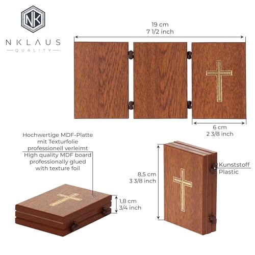 GM de Kazan & Jésus-Christ & Saint Nicolas - Triptyque icône - 8,5 x 13 cm