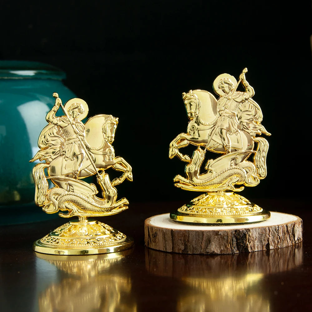 Ornement orthodoxe St George sur socle