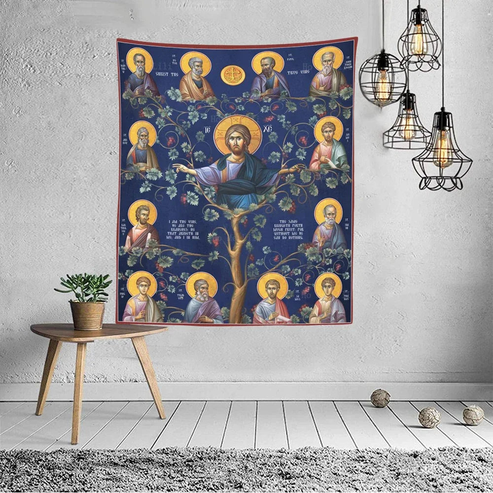 Tapisserie Christ Vigne et les Branches / Byzantine Orthodox Icons