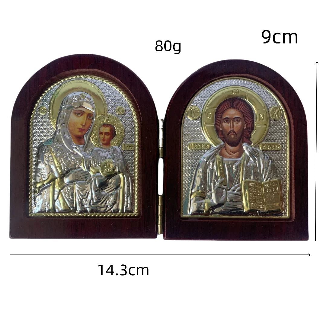 Dyptique Mère de Dieu et Christ Pantocrator