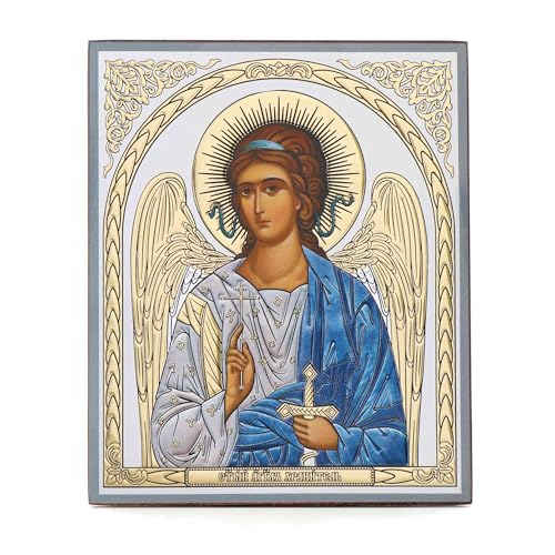 Saint Nicolas et autres saints- icône en bois 15 x 18 cm