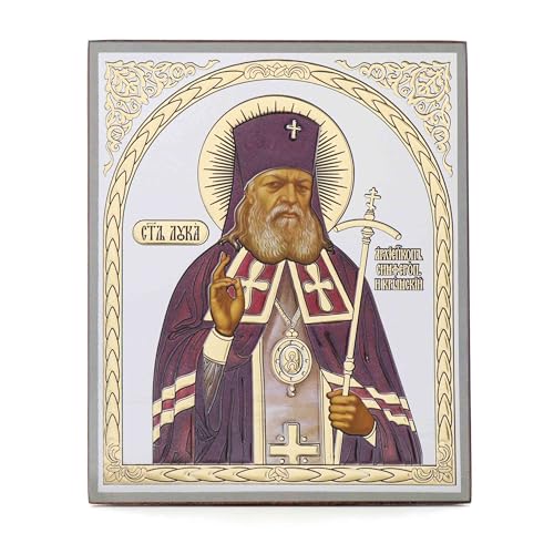 Saint Nicolas et autres saints- icône en bois 15 x 18 cm