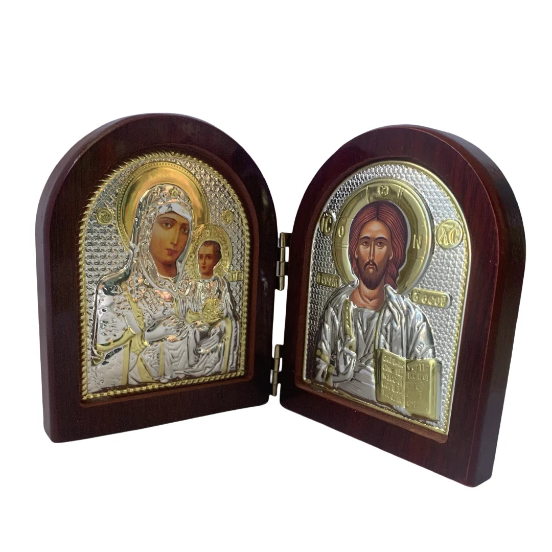 Dyptique Mère de Dieu et Christ Pantocrator