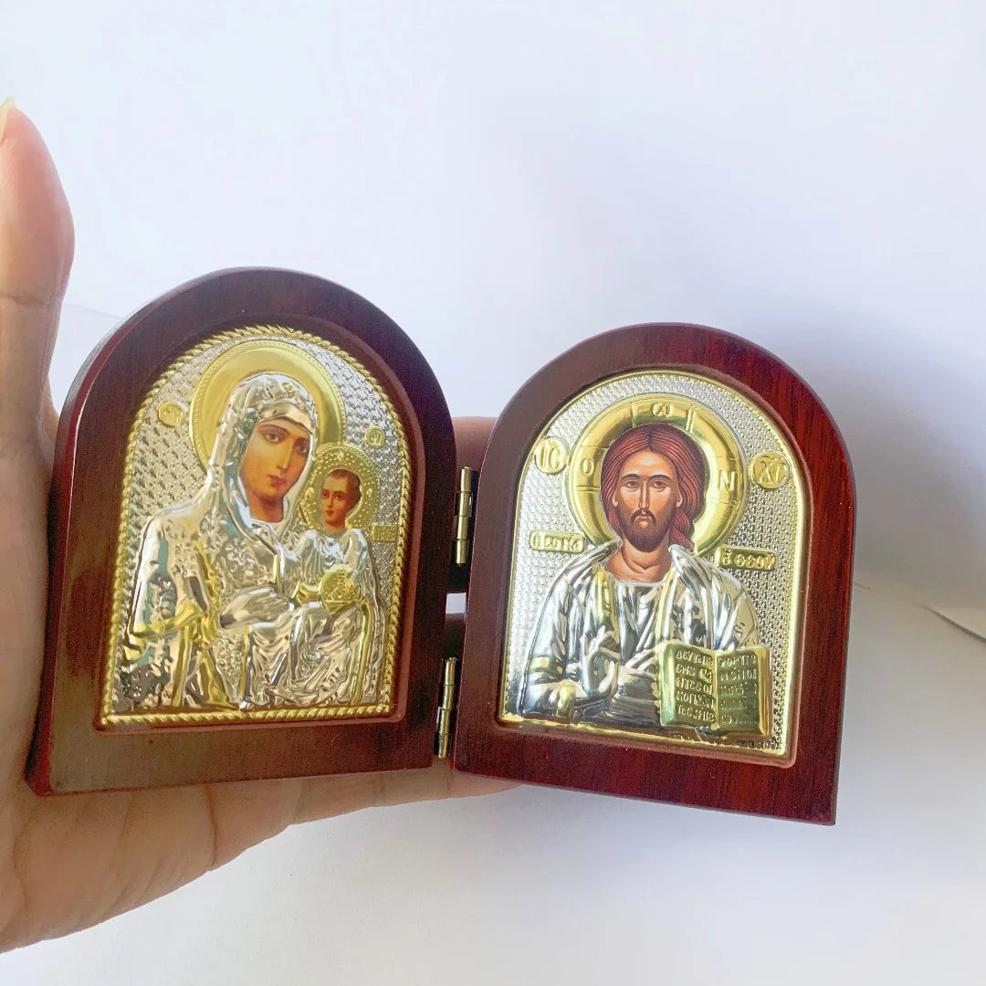 Dyptique Mère de Dieu et Christ Pantocrator