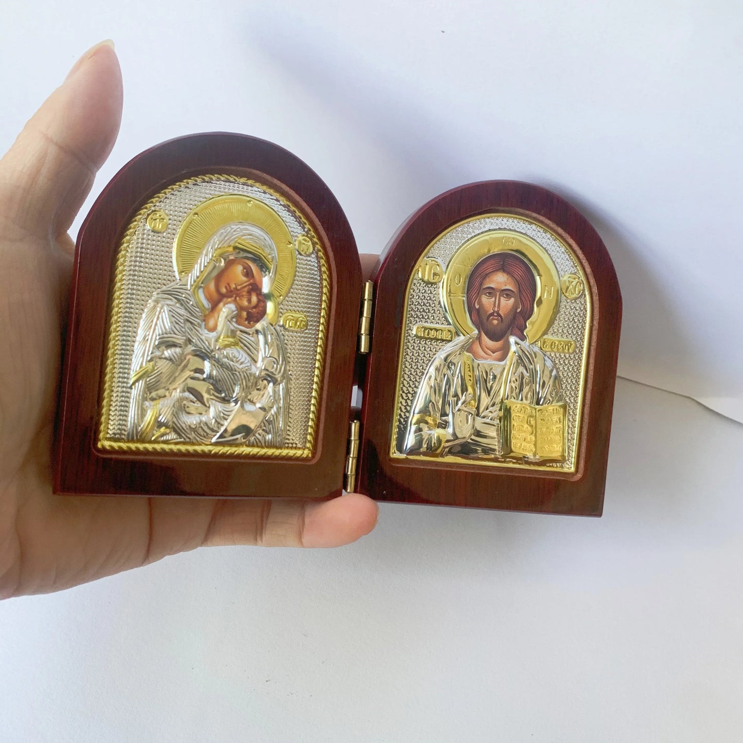 Dyptique Mère de Dieu et Christ Pantocrator