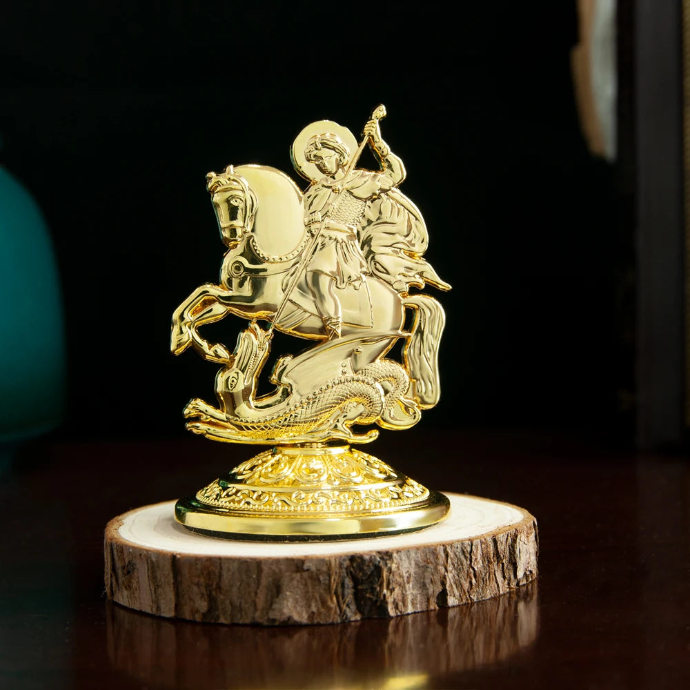 Ornement orthodoxe St George sur socle