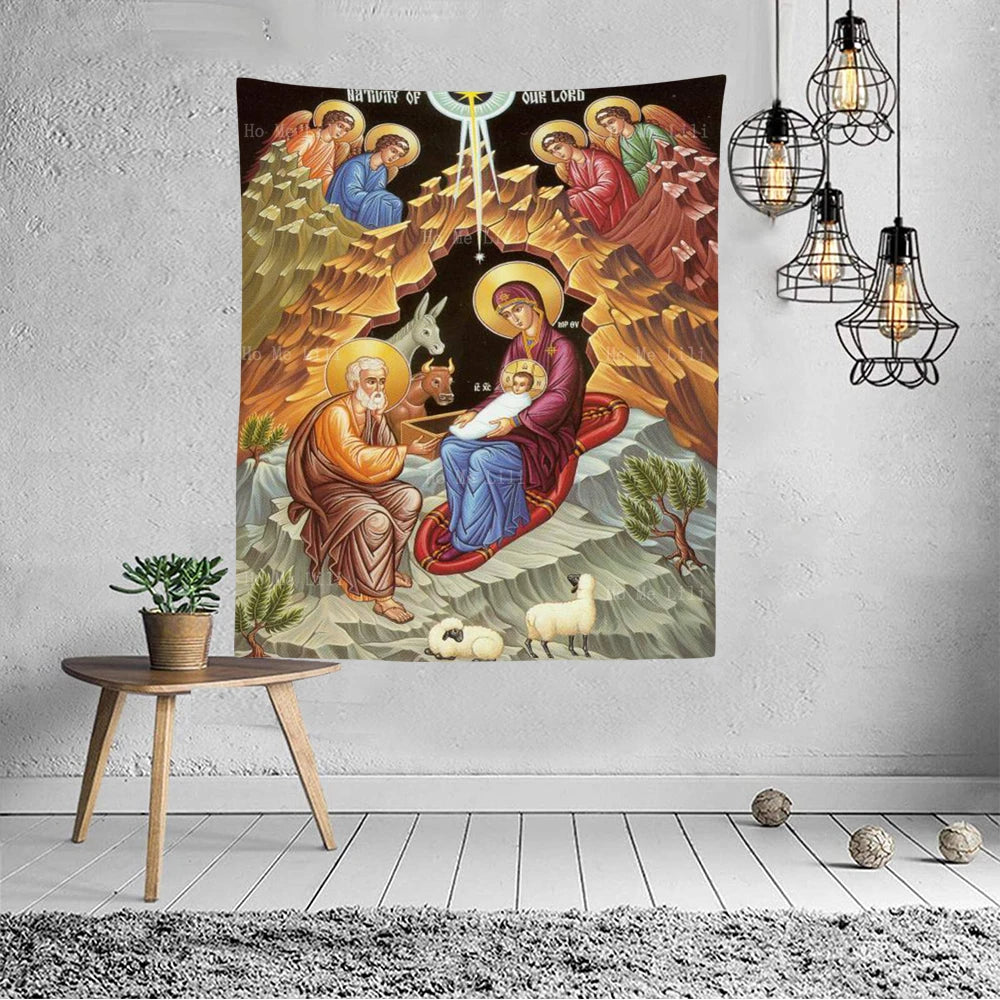Tapisserie murale nativité du Christ / idéale pour décoration Noël
