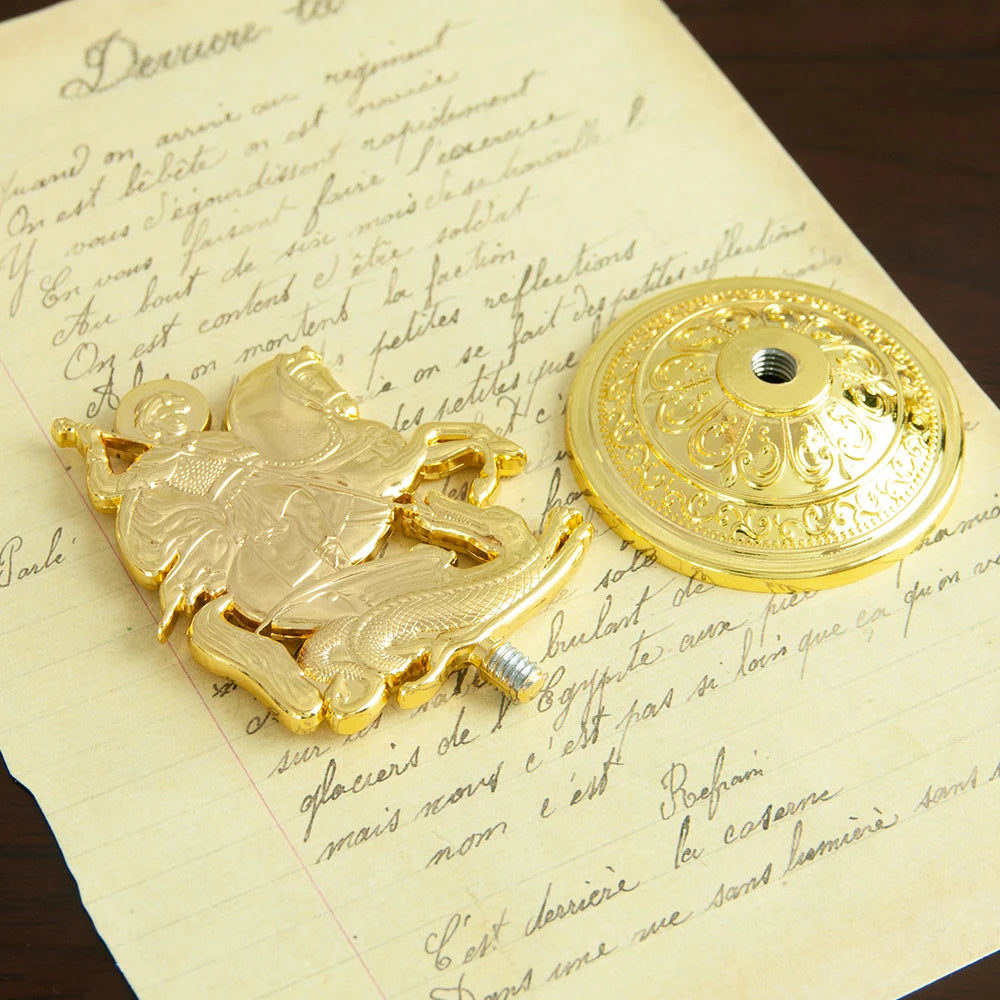 Ornement orthodoxe St George sur socle