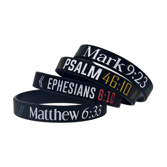 Lot 50 bracelets silicone avec versets