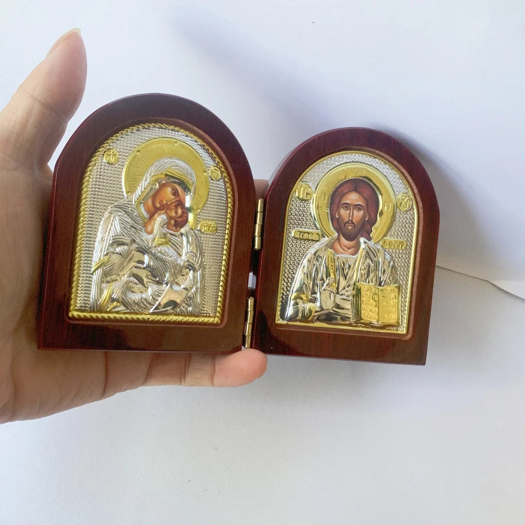 Dyptique Mère de Dieu et Christ Pantocrator