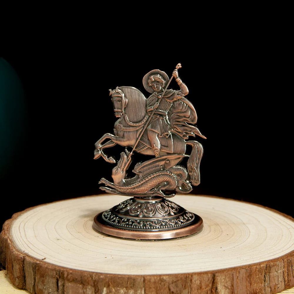 Ornement orthodoxe St George sur socle