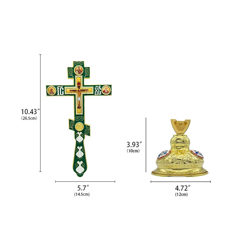 Croix orthodoxe d’église de décoration et dévotion