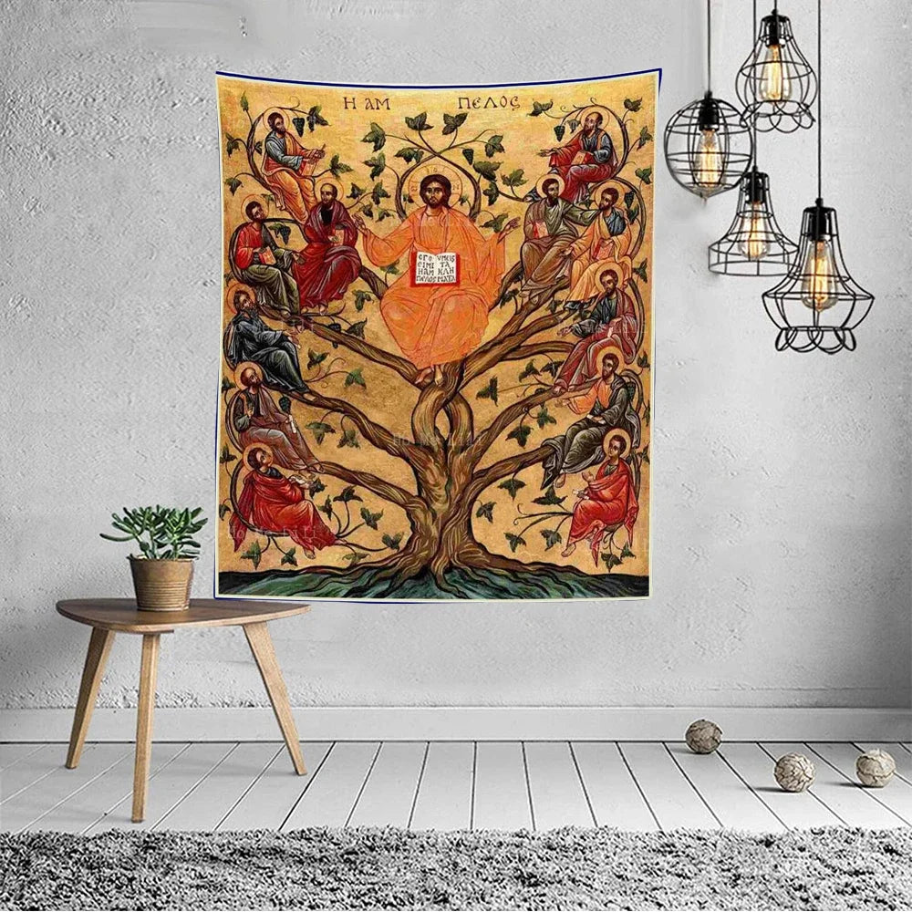 Tapisserie Christ Vigne et les Branches / Byzantine Orthodox Icons