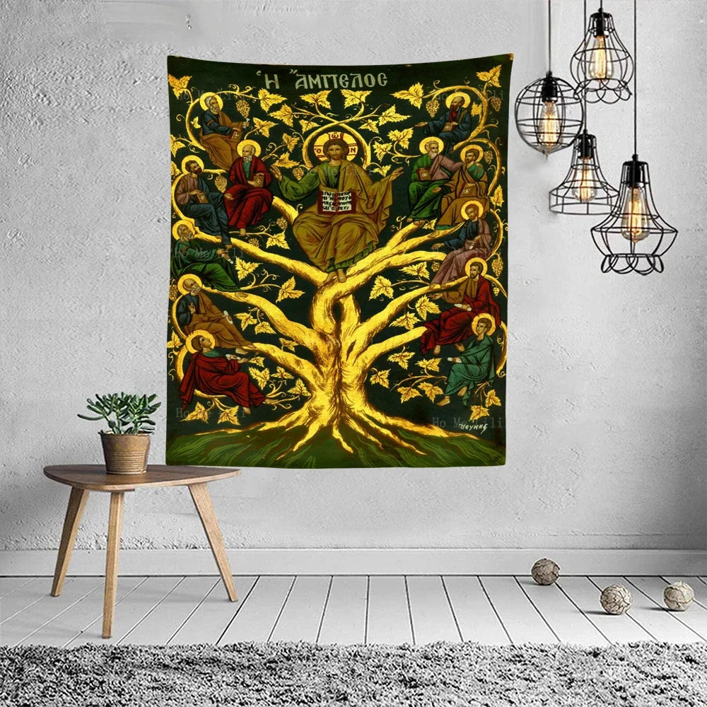 Tapisserie Christ Vigne et les Branches / Byzantine Orthodox Icons